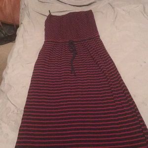 J Crew stripped strapless maxi dress